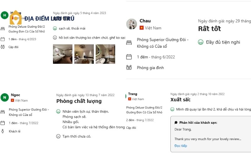 Đánh giá từ khách hàng về khách sạn Silverland Min