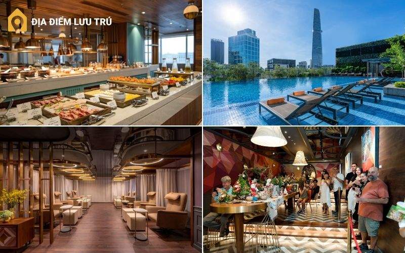 Hồ bơi ngoài trời và nhà hàng Nhà hàng Miss Thu tại Fusion Original Saigon Centre