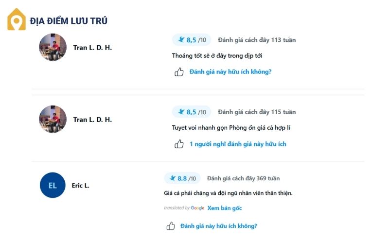 Nhận xét của khách hàng về khách sạn Hạnh Phúc Quận 1