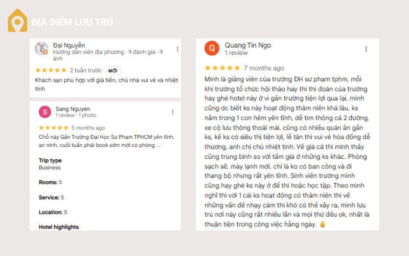 Phản hồi thực tế từ khách lưu trú tại Hoàng Gia quận 5
