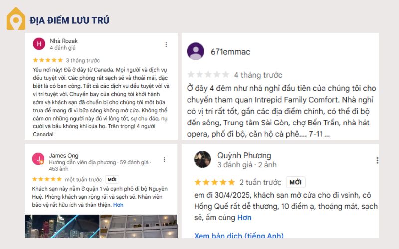 Nhận xét của khách về trải nghiệm tại Hương Sen Hotel