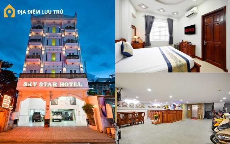 Một phòng với đầy đủ tiện nghi tại Sky Star Hotel