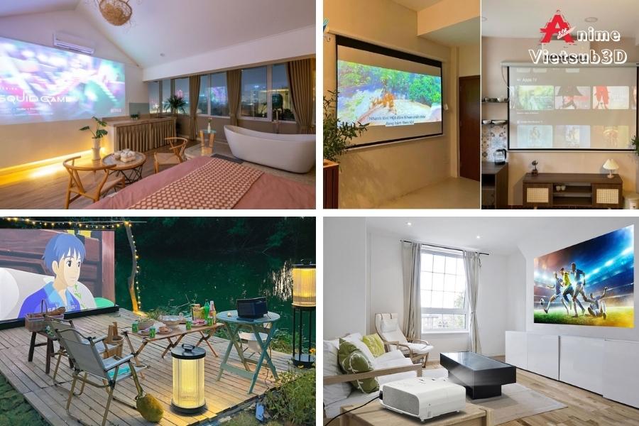 Các homestay hiện đại với máy chiếu lớn